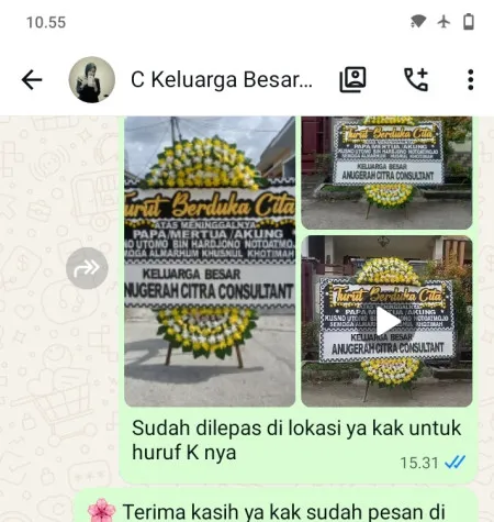 Pengiriman Papan Bunga Duka Doro